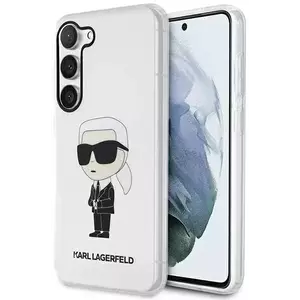 Tok Karl Lagerfeld Samsung Galaxy S23 transparent hardcase Ikonik Karl Lagerfeld (KLHCS23SHNIKTCT) kép