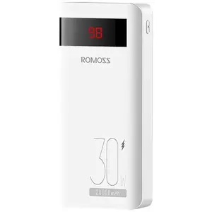 Töltő Romoss Sense6PS Pro Powerbank 20000mAh, 30W (white) (6936857200949) kép
