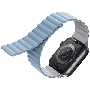 Óraszíj UNIQ strap Revix Apple Watch Series 4/5/6/7/8/SE/SE2/Ultra 42/44/45/49mm Reversible Magnetic white-blue (UNIQ-45MM-REVWHTBLU) kép