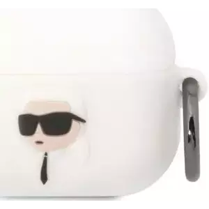 Tok Karl Lagerfeld AirPods Pro cover white Silicone Karl Head 3D (KLAPRUNIKH) kép