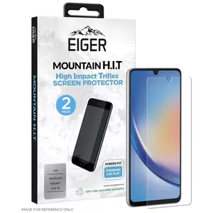 TEMPERED KIJELZŐVÉDŐ FÓLIA Eiger Mountain H.I.T. Screen Protector (2 Pack) for Samsung Galaxy A34 5G In Clear / Transparent (EGSP00884) kép