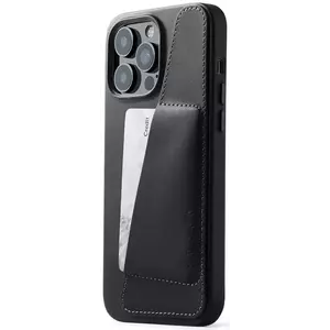 Tok Mujjo Full Leather MagSafe Wallet Case for iPhone 14 Pro Max - Black (MUJJO-CL-034-BK) kép
