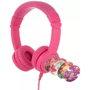 Fejhallgató Wired headphones for kids Buddyphones Explore Plus, Pink (4897111740118) kép