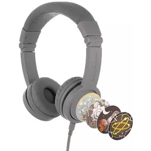 Fejhallgató Wired headphones for kids Buddyphones Explore Plus, Grey (4897111740125) kép
