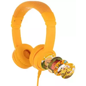 Fejhallgató Wired headphones for kids Buddyphones Explore Plus, Yellow (4897111740132) kép