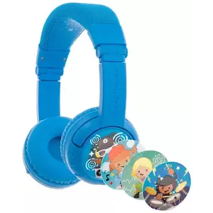 Fejhallgató Wireless headphones for kids Buddyphones PlayPlus, Blue (4897111740286) kép