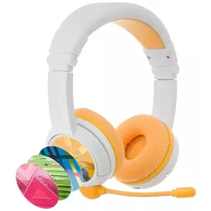 Fejhallgató Wireless headphones for kids BuddyPhones School+ yellow (4897111740613) kép