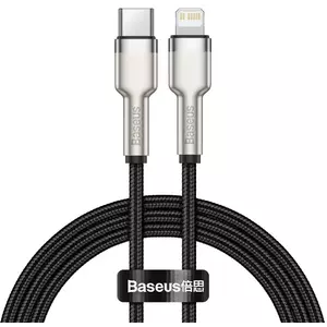 Kábel USB-C cable for Lightning Baseus Cafule, PD, 20W, 1m, black (6953156202061) kép