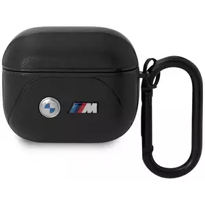 Tok BMW AirPods 3 gen cover Black Leather Curved Line (BMA322PVTK) kép