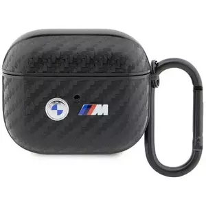 Tok BMW AirPods 3 gen cover Back Carbon Double Metal Logo (BMA3WMPUCA2) kép