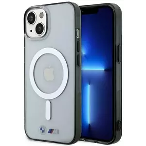 Tok BMW iPhone 14 6.1" transparent hardcase Silver Ring MagSafe (BMHMP14SHCRS) kép