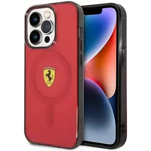 Tok Ferrari iPhone 14 Pro 6, 1" red hardcase Translucent Magsafe (FEHMP14LURKR) kép