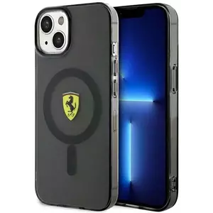 Tok Ferrari iPhone 14 Plus 6, 7" black hardcase Translucent Magsafe (FEHMP14MURKK) kép