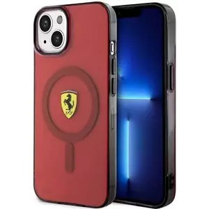 Tok Ferrari iPhone 14 6, 1" red hardcase Translucent Magsafe (FEHMP14SURKR) kép