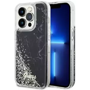 Tok Guess iPhone 14 Pro 6.1" black hardcase Liquid Glitter Marble (GUHCP14LLCSGSGK) kép