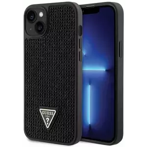 Tok Guess iPhone 14 Plus 6.7" black hardcase Rhinestone Triangle (GUHCP14MHDGTPK) kép