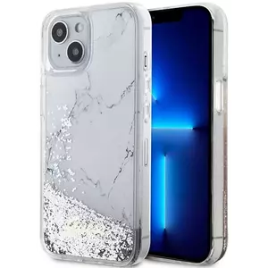 Tok Guess iPhone 14 6.1" white hardcase Liquid Glitter Marble (GUHCP14SLCSGSGH) kép