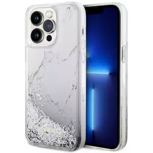 Tok Guess iPhone 14 Pro Max 6.7" white hardcase Liquid Glitter Marble (GUHCP14XLCSGSGH) kép