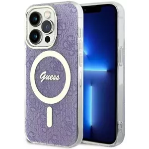 Tok Guess iPhone 14 Pro 6.1" purple hardcase 4G MagSafe (GUHMP14LH4STU) kép