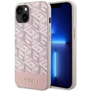 Tok Guess iPhone 14 Plus 6, 7" pink hard case GCube Stripes MagSafe (GUHMP14MHGCFSEP) kép