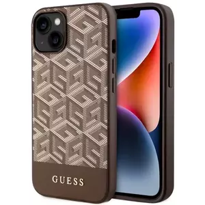 Tok Guess iPhone 14 Plus 6, 7" brown hard case GCube Stripes MagSafe (GUHMP14MHGCFSEW) kép
