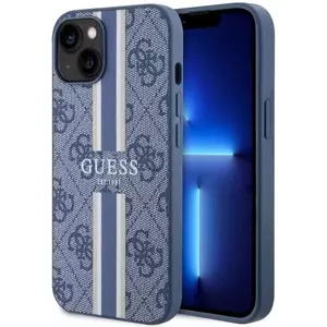 Tok Guess iPhone 14 Plus 6, 7" blue hardcase 4G Printed Stripes MagSafe (GUHMP14MP4RPSB) kép