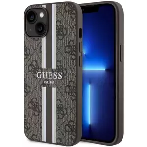 Tok Guess iPhone 14 Plus 6, 7" brown hardcase 4G Printed Stripes MagSafe (GUHMP14MP4RPSW) kép