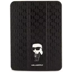 Tok Karl Lagerfeld iPad 10.9" Folio Magnet Allover Cover black Saffiano Monogram Ikonik (KLFC11SAKHPKK) kép
