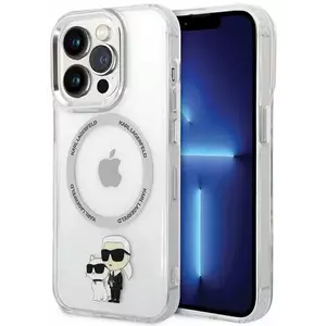 Tok Karl Lagerfeld iPhone 13 Pro 6, 1" hardcase transparent Iconic Karl&Choupette Magsafe (KLHMP13LHNKCIT) kép