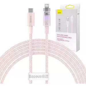 Kábel Fast Charging cable Baseus USB-A to Lightning Explorer Series 2m 20W, pink (6932172629113) kép