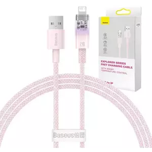 Kábel Fast Charging cable Baseus USB-A to Lightning Explorer Series 1m, 2.4A, pink (6932172628994) kép