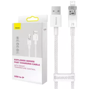 Kábel Fast Charging cable Baseus USB-A to Lightning Explorer Series 2m, 2.4A, white (6932172629021) kép