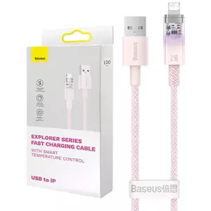 Kábel Fast Charging cable Baseus USB-A to Lightning Explorer Series 2m, 2.4A, pink (6932172629038) kép