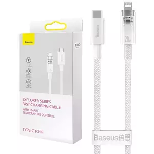 Kábel Fast Charging cable Baseus USB-C to Lightning Explorer Series 1m, 20W, white (6932172629069) kép
