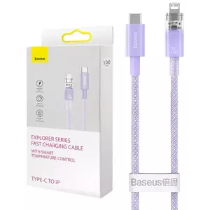 Kábel Fast Charging cable Baseus USB-C to Lightning Explorer Series 2m, 20W, purple (6932172629083) kép