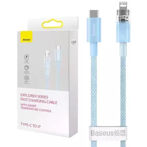 Kábel Fast Charging cable Baseus USB-C to Lightning Explorer Series 2m, 20W, blue (6932172629090) kép
