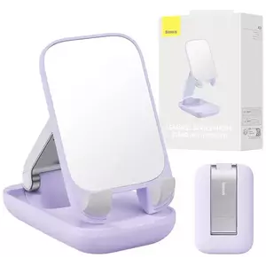Folding phone stand Baseus with mirror, purple (6932172629922) kép