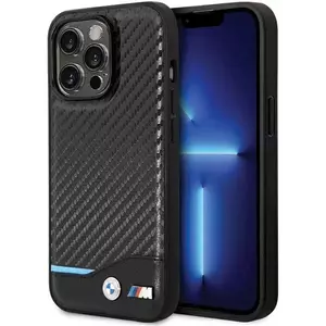Tok BMW BMHCP13L22NBCK iPhone 13 Pro 6.1" black hardcase Leather Carbon (BMHCP13L22NBCK) kép