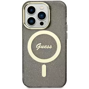 Tok Guess GUHMN61HCMCGK iPhone 11 / Xr 6.1" black hardcase Glitter Gold MagSafe (GUHMN61HCMCGK) kép