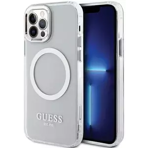 Tok Guess GUHMP12MHTRMS iPhone 12/12 Pro 6.1" silver hard case Metal Outline Magsafe (GUHMP12MHTRMS) kép