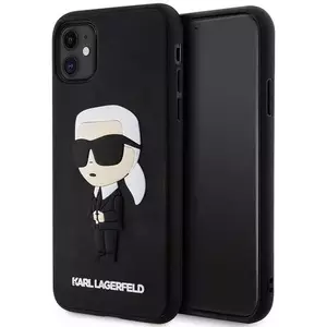 Tok Karl Lagerfeld KLHCN613DRKINK iPhone 11 / Xr 6.1" black hardcase Rubber Ikonik 3D (KLHCN613DRKINK) kép