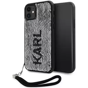 Tok Karl Lagerfeld KLHCN61PSQRKS iPhone 11 / Xr 6, 1" silver hardcase Sequins Cord (KLHCN61PSQRKS) kép