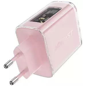 Töltő Wall charger Acefast A45, 2x USB-C, 1xUSB-A, 65W PD (pink) kép