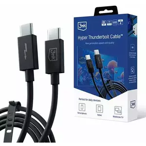 Kábel 3MK Hyper ThunderBolt Cable USB-C/USB-C 1m 240W 5A () kép
