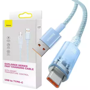 Kábel Quick Charge USB-C Baseus Flash, 6A, 1m (Blue) kép