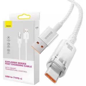 Kábel Quick Charge USB-C Baseus Flash, 6A, 1m (White) kép