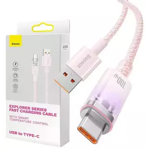 Kábel Quick Charge USB-C Baseus Flash, 6A, 1m (Pink) kép