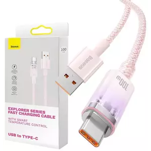 Kábel Quick Charge USB-C Baseus 6A, 1m (Pink) kép