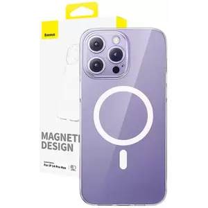 Tok Magnetic Phone Case for iPhone 14 Pro Max Baseus OS-Lucent Series (Clear) kép