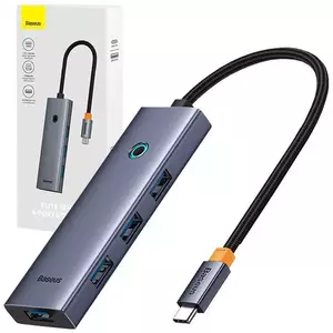 USB Hub 4in1 Hub Baseus UltraJoy USB-C do USB 3.0 (space grey) kép